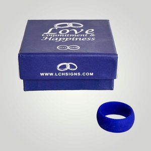 LCH Women's Blue Silicone Ring Size 7.5